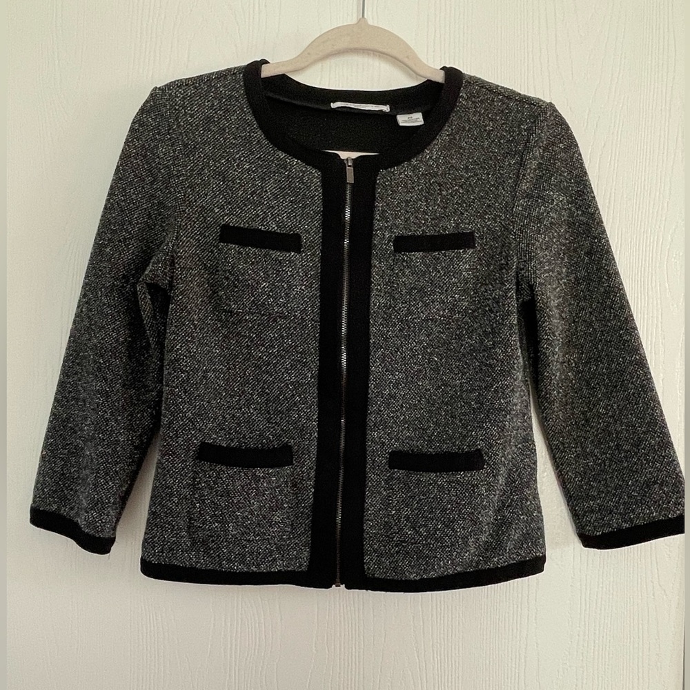Liz Claiborne Petite Gray and Black Jacket